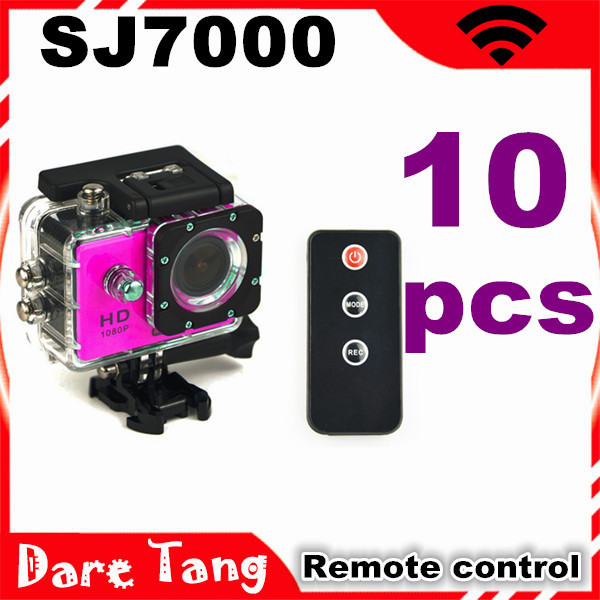 10Pcs/lot  Wifi Action Camera SJ7000 Sports extreme camera Full HD 1080P 1.5 inch IR Remote Control Waterproof DVR free shipping