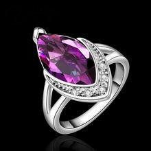 Hot sale popular ruby Jewelry FVRR007 8 high quality Fashion Big Crystal Zircon Ring for women