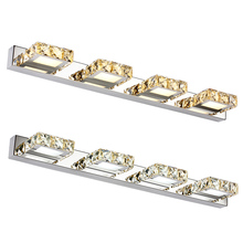 Modern 620mm 12W LED bathroom mirror light indoor wall lamp banheiro deco 4 crystals wall sconce