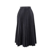 Elina women 2015 solid pu pleated england suede jupe faldas mujer jupe saia longa taille haute gonne donna lolita long skirt
