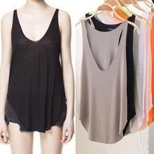US Women Summer Sexy Loose V-neck Tank Top Fitness Fashion Sport Sleeveless Tee Top Shirt 5 Colors