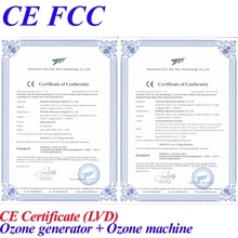 CE EMC LVD FCC air cooling home use ozonizer
