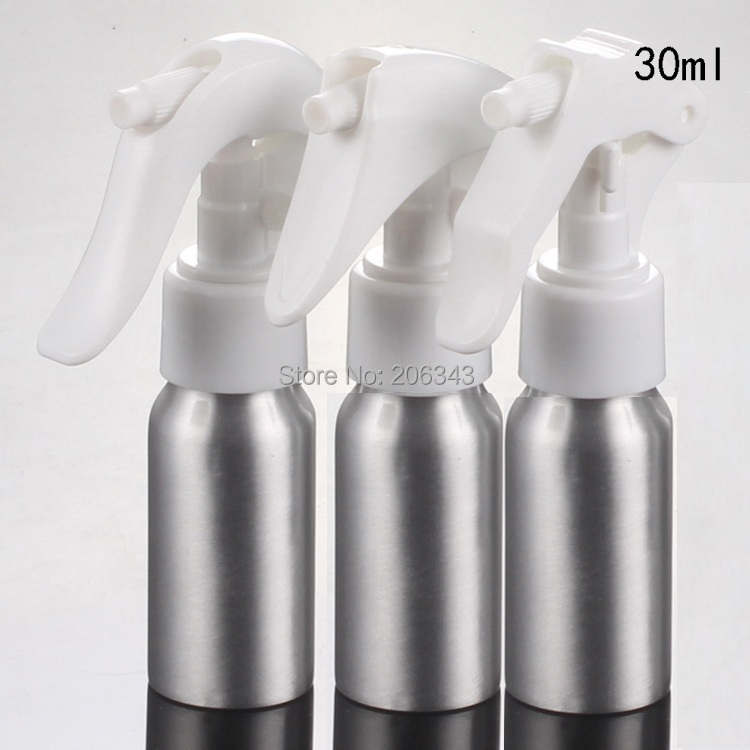 100pcs 30ml Aluminium bottle  metal bottle with mouse shape sprayer pump ,  mist sprayer bottle