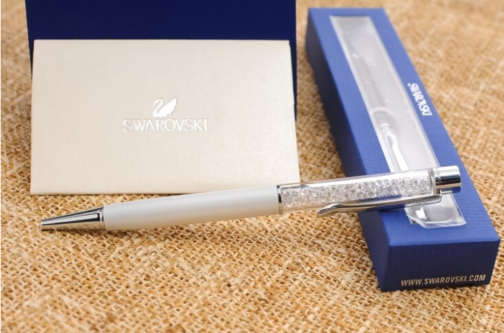Swarovski crystal pen with gift box case Ballpoint pen lady student lovely wedding crystals stellar Pen with pen box