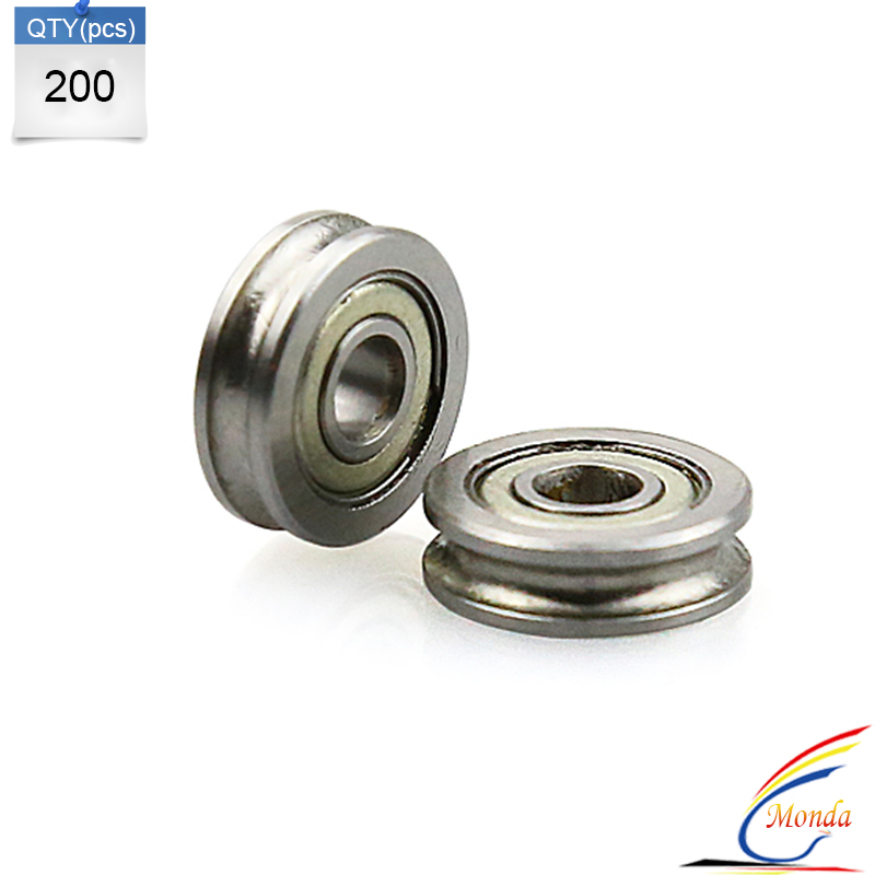 200 Pcs Lot 3D Printer Accessories 604UU 604ZZ 4MM U Type Bearing Parts For MakerBot RepRap