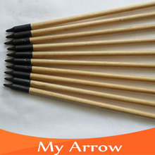Archery Longbow 80cm Traditional Wooden Arrow White Turkey Feather European Arrow Broadhead For Recurve Bow Archery