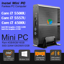 Partaker B2 Powerful Black Fanless Gaming Desktop Computers with 4th 5th inter core i7 cpu Linux