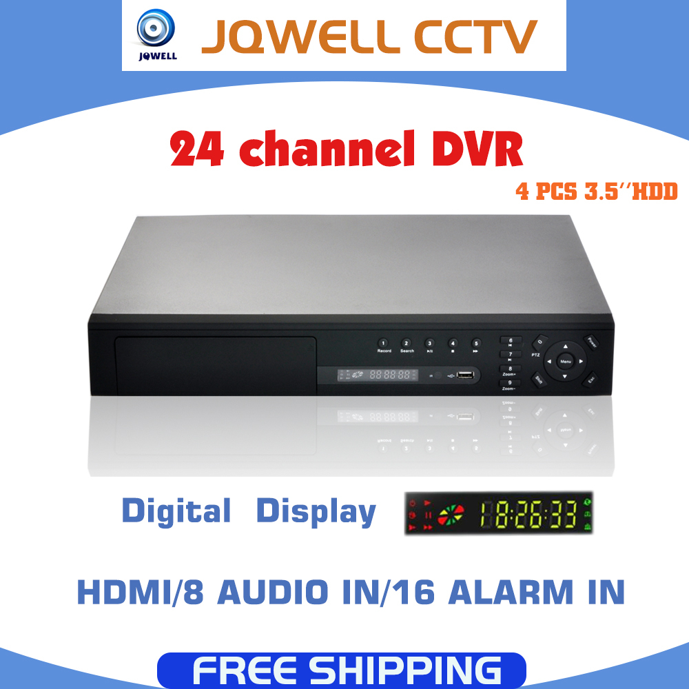 Security CCTV DVR 24CH Hybrid NVR HVR with HDMI 3G WIFI P2P Cloud network video recorder H.264 D1 Standalone DVR 24 channel