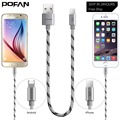 2 1A 2 in 1 Fast micro usb cable charger for android iphone 1 Head Dual