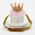 Newborn Crown Baby Headbands Princess Crown Headbnad Glitter Headband Hair Accessories Set of 6