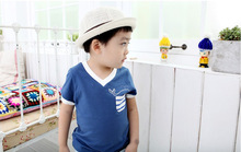 Summer children s T shirt delicate dolphin pattern cotton short sleeved T shirt Outwear Baby