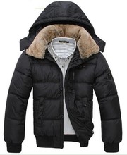 Men Winter Coat Thick Warm 2015 Hot Fashion Jacket Men Parka Outdoor Wear High Quality Black White Gray Down Coat MWM001