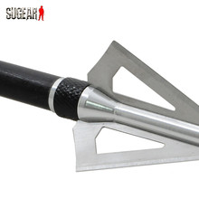 1pcs 100 Grain 3 Fixed Blades Cutting Archery Arrowhead Broadhead Universal Crossbow and Compound Bow Arrow