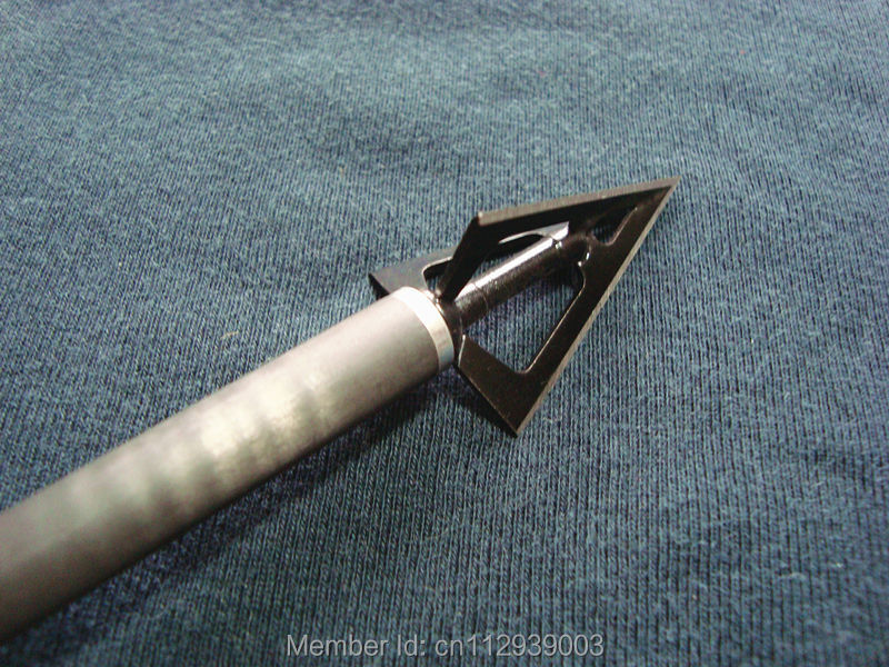 Free shipping High quality steel 125 grain 6 Pcs arrowhead broadheads hunting arrow heads 3blades for