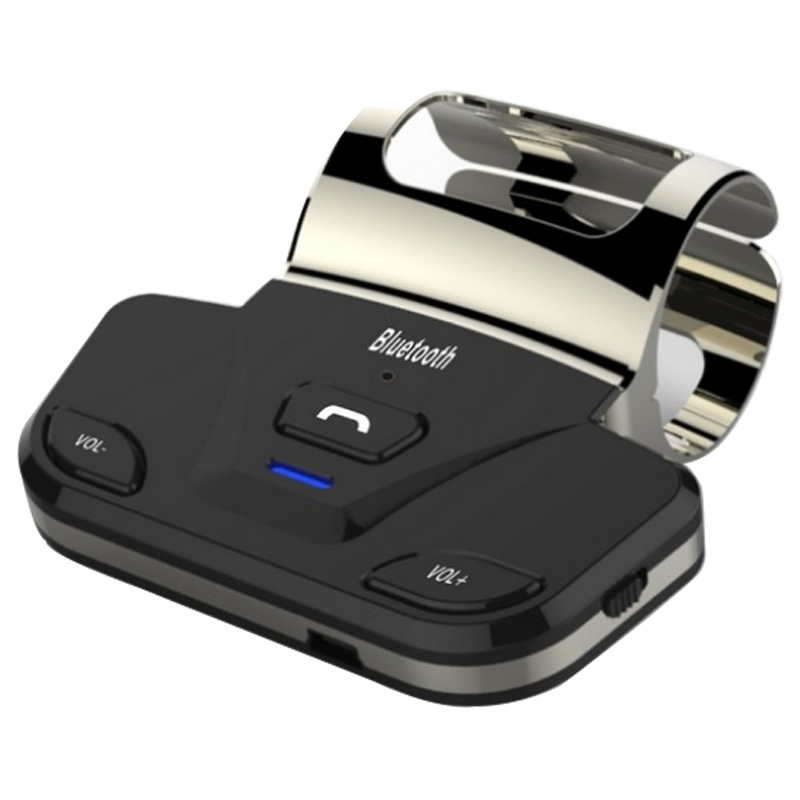Bluetooth Car kit Steering Wheel Hands-free Bluetooth Speaker Phone Support 2 Phones Connection In-car with car charger