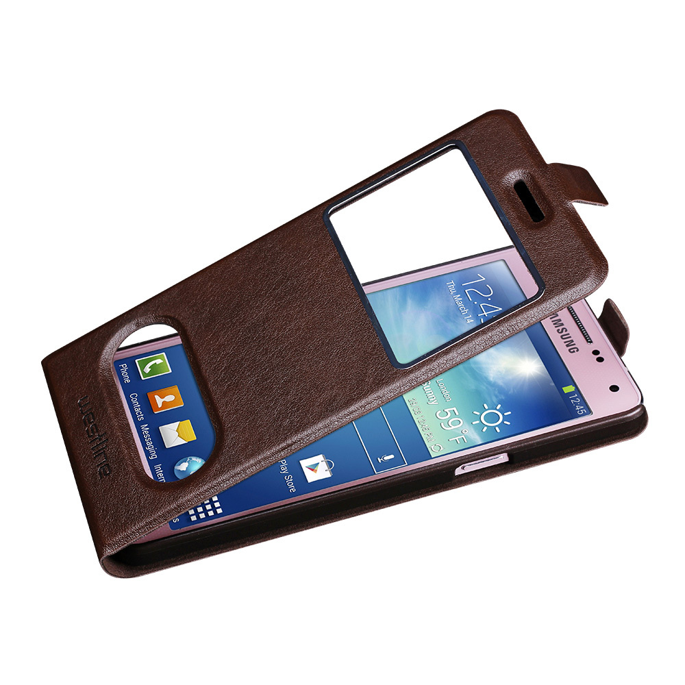 2015 Newest Retro Luxury Flip Phone Case For Samsung Galaxy A5 PU Leather Cover Fashion Open Up