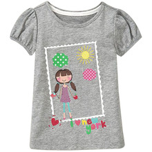 18 Months-6T Baby Girls T-Shirt Summer Cute Cartoon T-Shirt Children’s Clothing European Style Girls Kids Tops & Tees