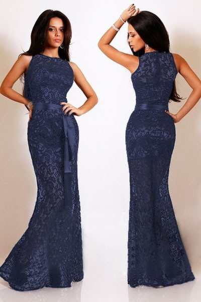 Navy-Lace-Satin-Patchwork-Party-Maxi-Dress-LC6809-2