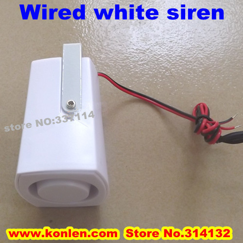 wired white siren