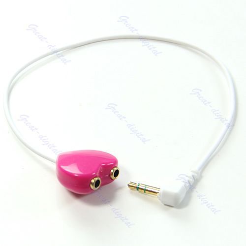 Extension 3.5mm Earphone Headphone Male to 2 Female Audio Splitter Cable Adapter