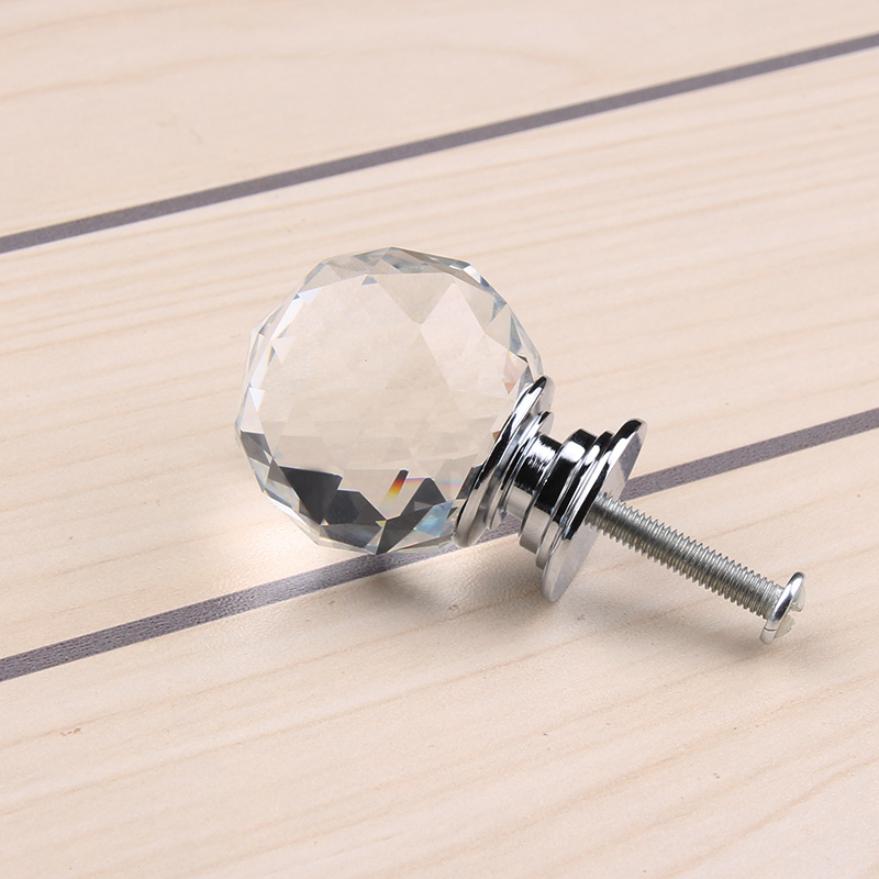 10PCS/LOT 30mm Crystal Ball Drawer Knobs / Crystal Handle With Zinc