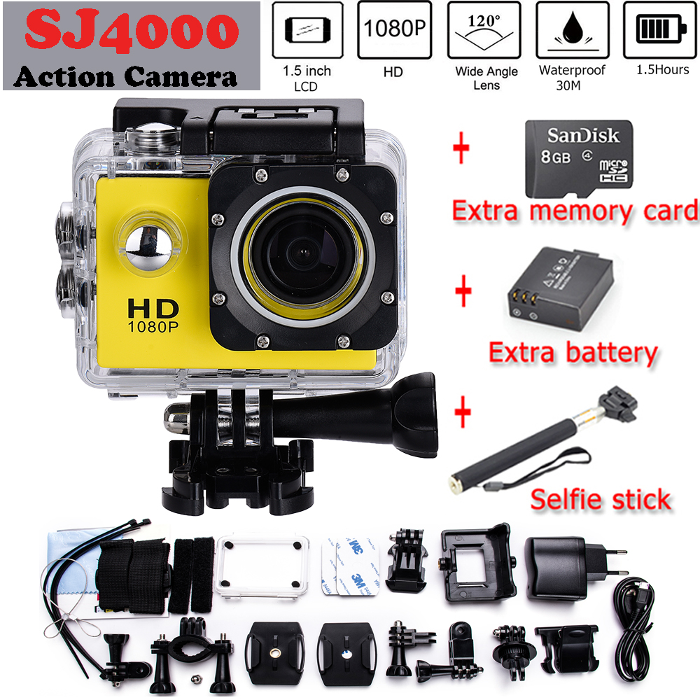SJ4000 HD 1080 P 12MP   pro      DV     +  + 8  TF 