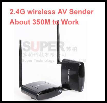 max. 350M to work 2.4G Transmitter Receiver ,2.4G Wireless AV Sender AV receiver, Wireless video audio transceiver,