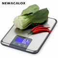 NEWACALOX Digital Kitchen Scale 15KG x 1g Protein Food Die Postal Fish Balance Cuisine Lcd Eletronic