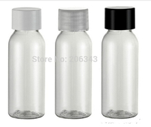 30ml transparent round shoulder plastic PET bottle ,toilet water bottle,lotion bottle with screw lid