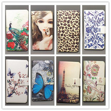 16 species pattern Ultra thin butterfly Flower Flag vintage Flip Cover for Explay Golf  Cellphone Case ,Free shipping