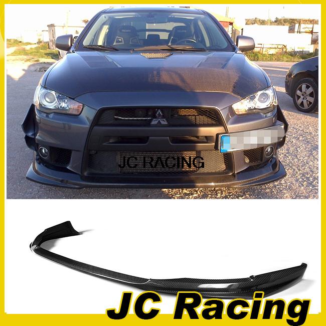 EVO 10 Carbon fiber Front lip spoiler,Auto Car Front bumper lip apron