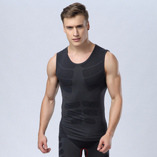 New men compression sports fitness tights vest slim fit running exercise bodybuilding tank tops shapewear quick dry