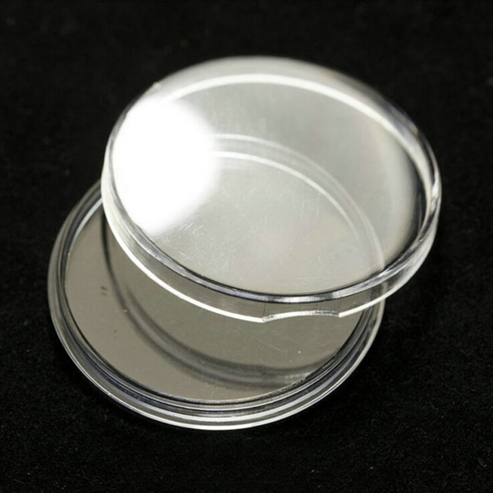 10pcs 27mm Applied Clear Round Cases Coin Storage Capsules Holder PlasticLF HA 