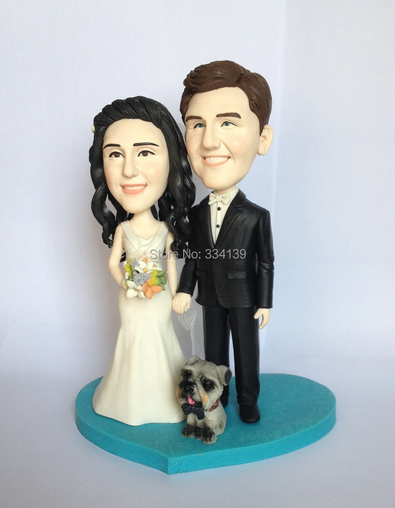 Fondant wedding cake figures