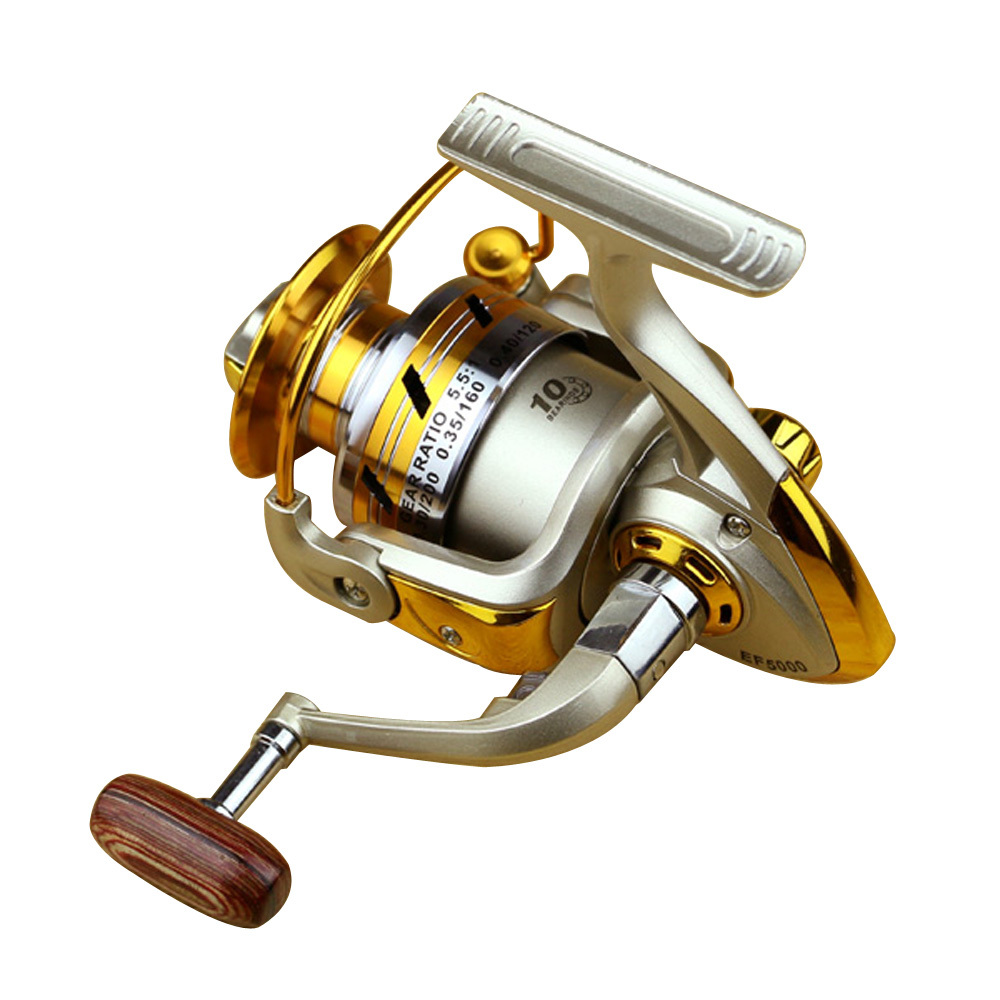 2015 NEW EF1000 EF7000 Metal Spool Spinning Fishing Reel High Speed 10BB Cheap Spinning Reels Fishing