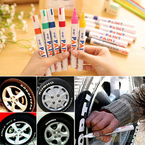12 цветов водонепроницаемый автомобилей шин протектора резина металл постоянный краска маркер ...