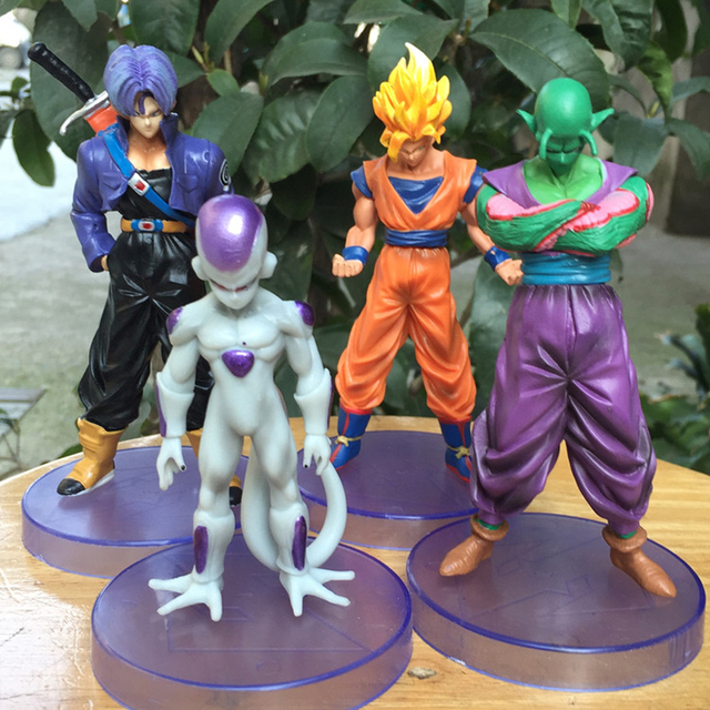 Dragon Ball Z Пвх Цифры Игрушки 12 см Гоку Frieza Шины Супер Саян Bak Фигурка Модель 4 шт./компл. Бесплатная доставка