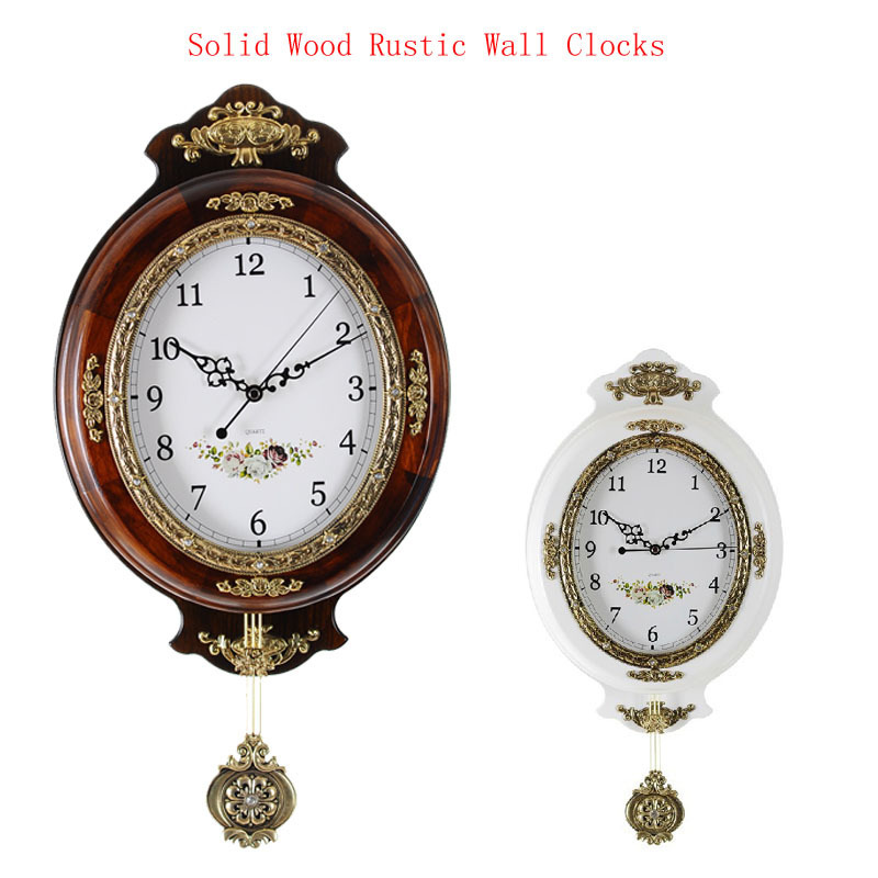 New 2016 Novelty European Wall Clock Modern Design Antique Wooden Wall Clock With Pendulum Mute Clock Safe Quartz Clock Movement