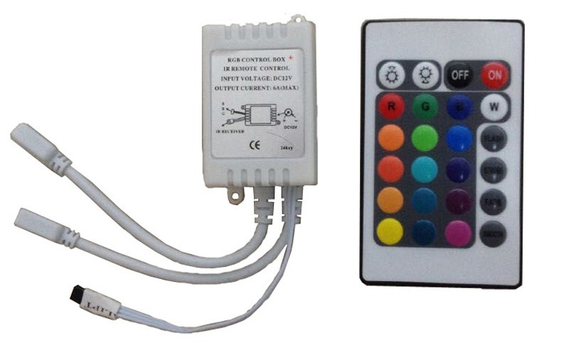 3528 5050 RGB led strip Cold white Warm white blue red green yellow with remote control and power adapter (8) 