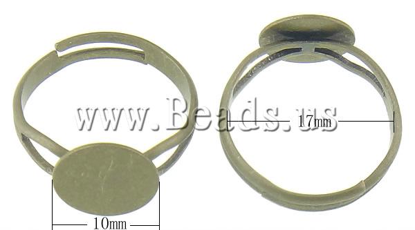 Free shipping!!!Brass Pad Ring Base,Famous Jewelry, antique bronze color plated, nickel, lead & cadmium free, 10x10mm