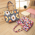 EXCELSIOR Waterproof Canvas Casual Zipper Shopping Bag Large Tote Women Handbags Floral Printed Ladies Single Shoulder
