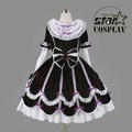 Plus Size Cotton Children Halloween Victorian Gothic Lolita Dress Girls Cosplay Princess Lolita Costume Layered Kids