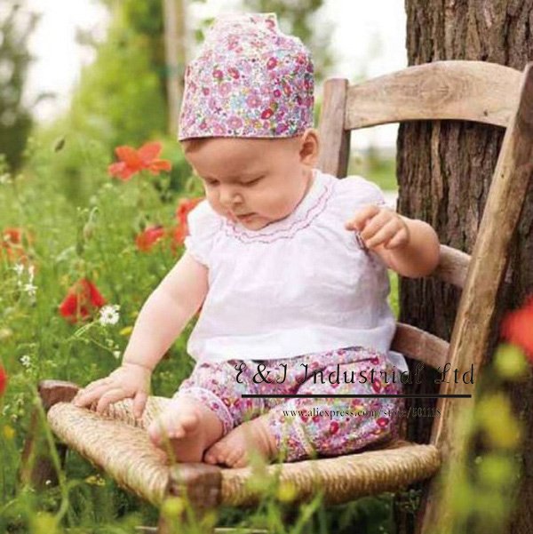60 New baby headband from t shirt 179 Baby Girls Summer Clothing Set, 3pcs Sets Handkerchief (Headband) t   