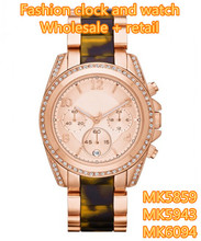 Bromista de moda damas moda del reloj de la tortuga carey resina MK5859 MK5943 MK6094 + caja Original + Wholesale y Retail + Free