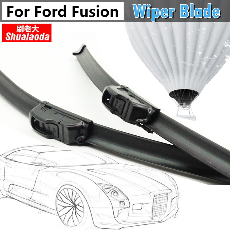 2Pcs Car Windscreen Wiper Blades Bracketless Soft Rubber Windshield For Ford Fusion 2006 2012-in What Size Wiper Blades For 2012 Ford Fusion