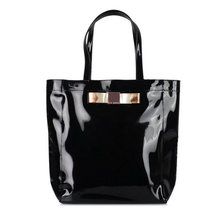 Woman Fashion Shopping Handbag Cow Cute Black PVC Waterproof T Bag Candy Color Pink Jelly Bag Women Handbag S,L FREE SHIPPING