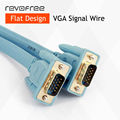 1M 3 6 VGA flat wire line computer monitor TV extension cord cable connect display or
