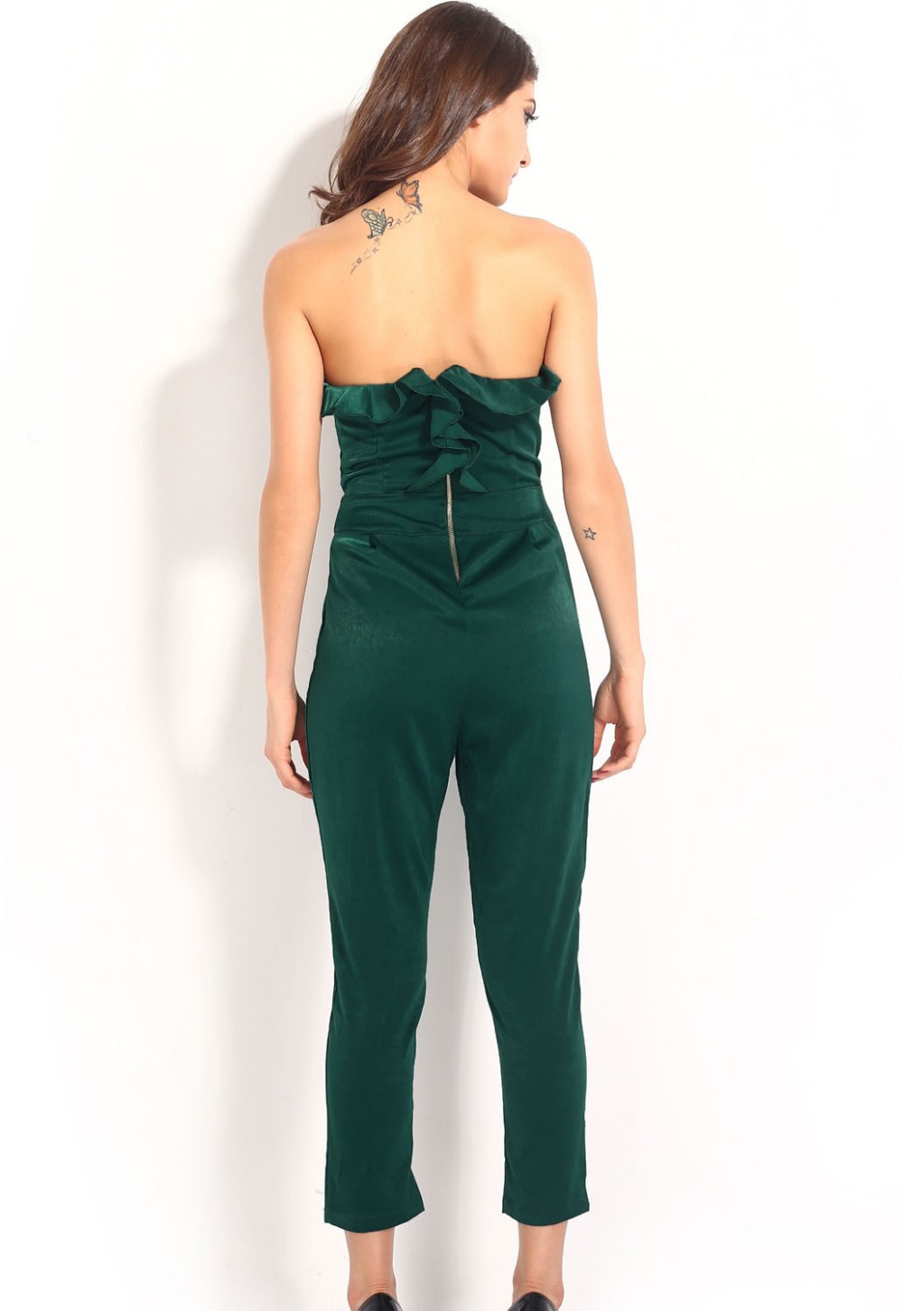 Green-Bandeau-Jumpsuit-with-Frill-Front-LC6225-3-6