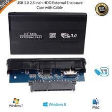 Portable USB 3.0 to SATA 2.5″ HDD External Enclosure High Speed 3.0 Hard Disk Drive Enclosure Case for Computer Laptop Notebook