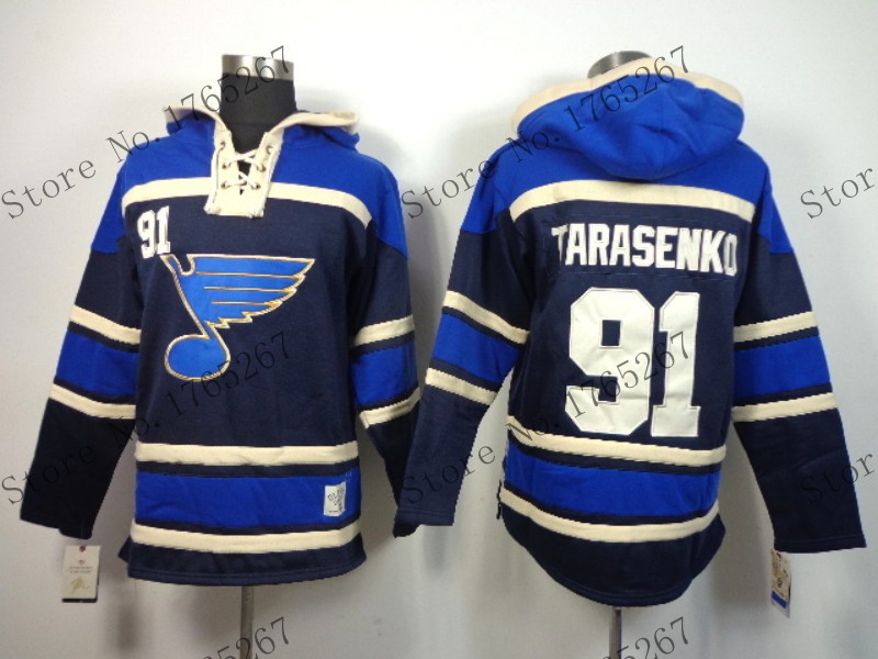 2015 Free Shipp. St. Louis Blues Cheap Ice Hockey Jersey Hoodie 91 Vladimir Tarasenko Hockey ...